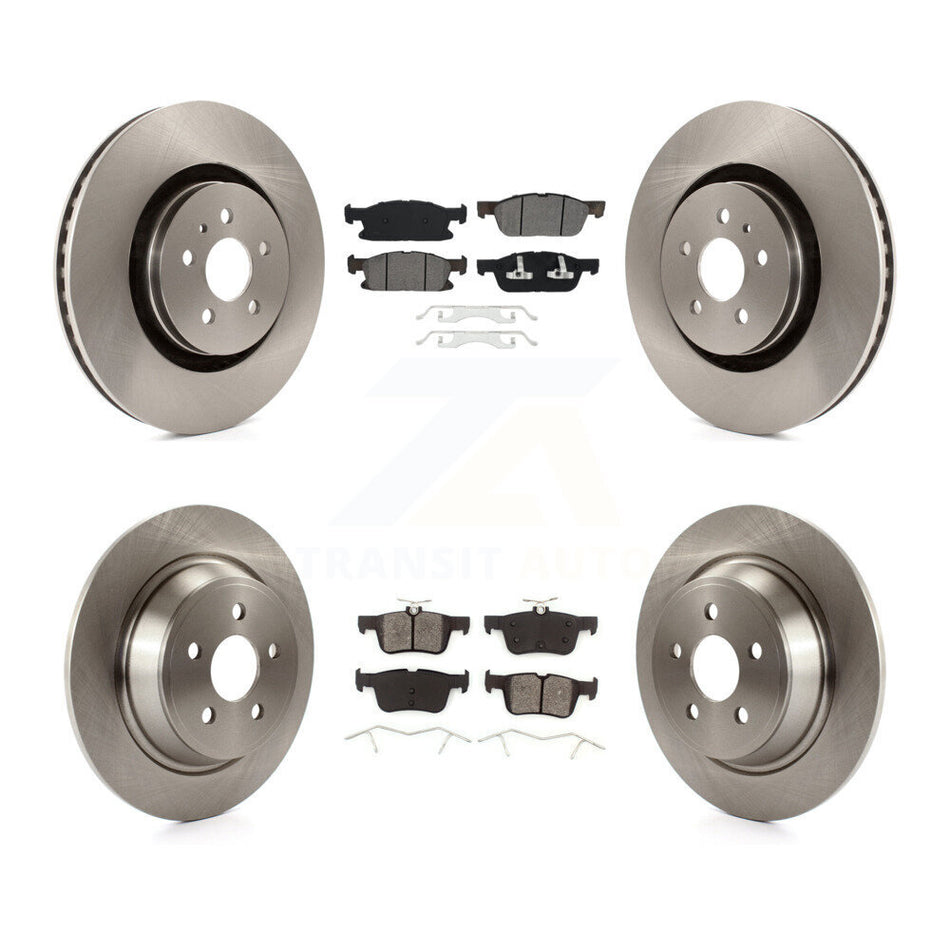 Front Rear Disc Brake Rotors And Semi-Metallic Pads Kit For Ford Edge Lincoln MKX Nautilus K8S-102676