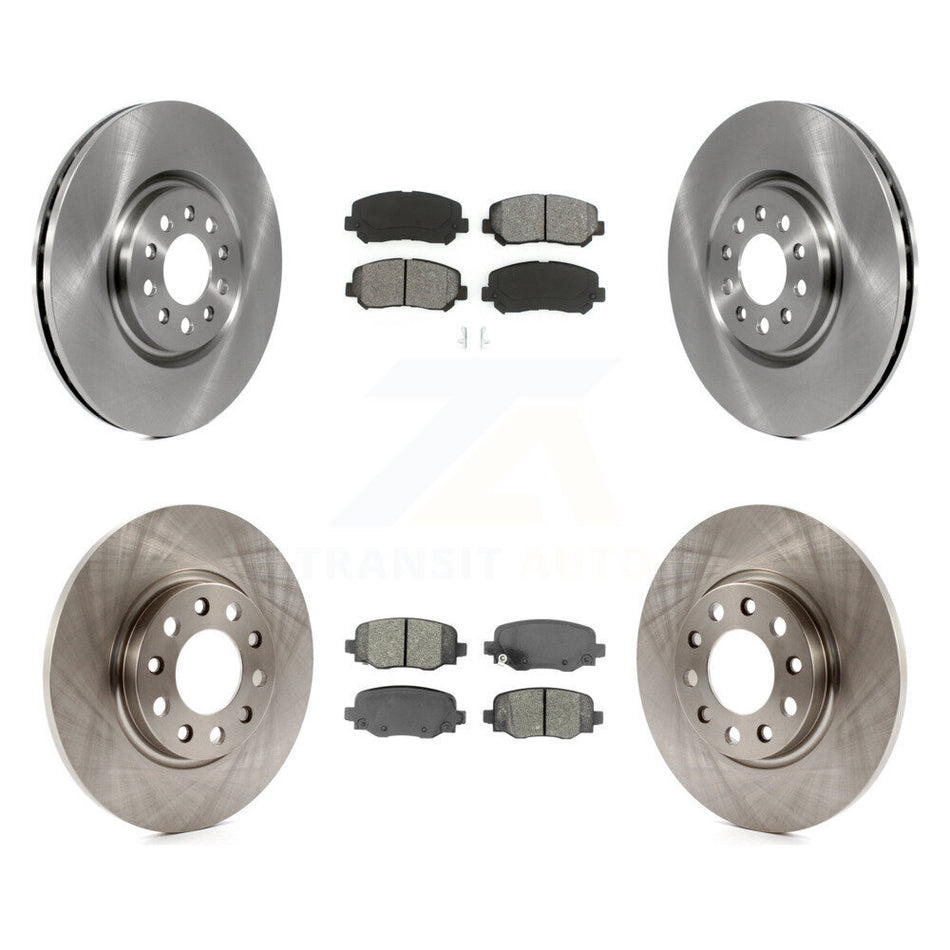 Front Rear Disc Brake Rotors And Semi-Metallic Pads Kit For Jeep Cherokee Chrysler 200 K8S-102679