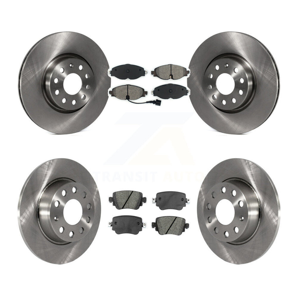 Front Rear Disc Brake Rotors And Semi-Metallic Pads Kit For Volkswagen GTI Golf Alltrack Passat K8S-102688