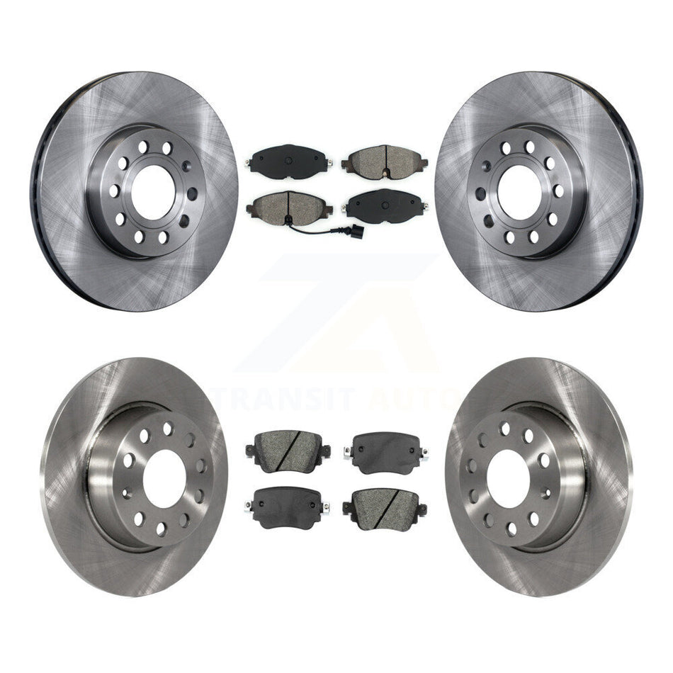 Front Rear Disc Brake Rotors And Semi-Metallic Pads Kit For Volkswagen Golf SportWagen K8S-102691