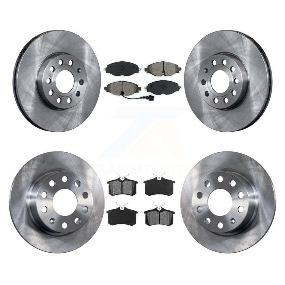 Front Rear Disc Brake Rotors And Semi-Metallic Pads Kit For 2015 Volkswagen Golf SportWagen TDI SE SEL Highline Comfortline Trendline S K8S-102693