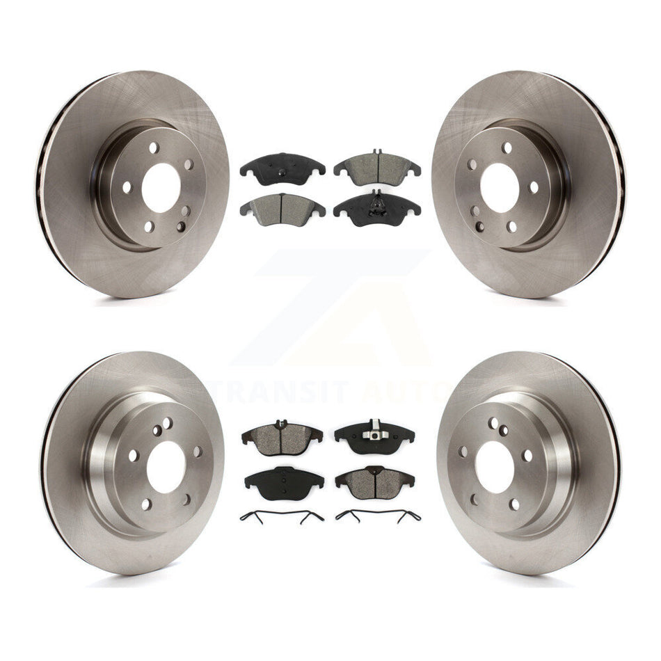 Front Rear Disc Brake Rotors And Semi-Metallic Pads Kit For 2014 Mercedes-Benz E350 Convertible Coupe With 322mm Diameter Rotor K8S-102699