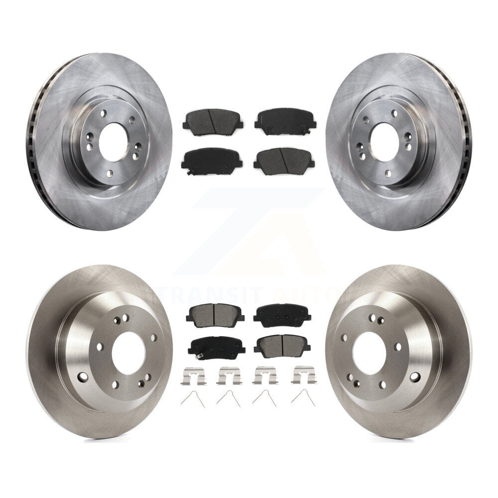 Front Rear Disc Brake Rotors Semi-Metallic Pad Kit For Kia Sorento Hyundai Santa Fe Sport K8S-102702