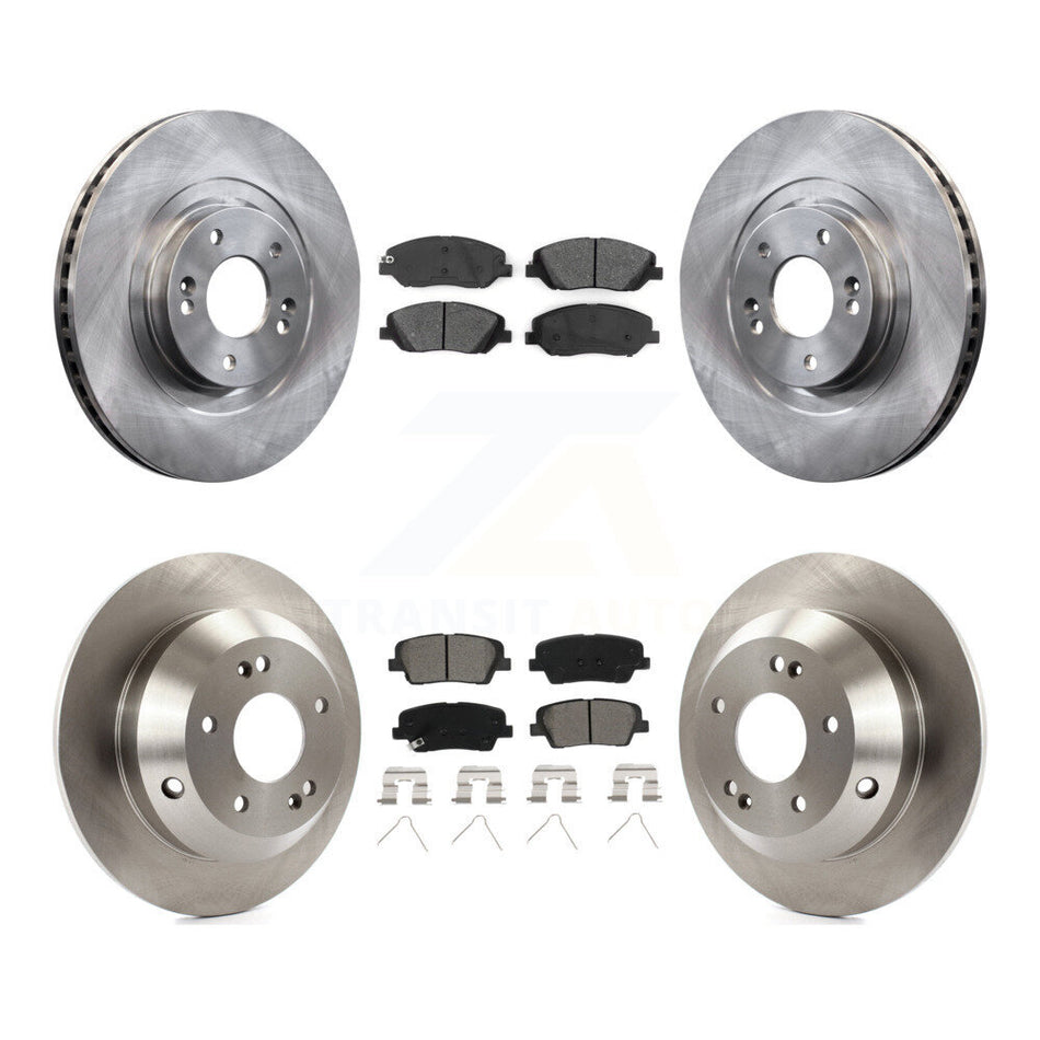 Front Rear Disc Brake Rotors And Semi-Metallic Pads Kit For Hyundai Santa Fe XL K8S-102703