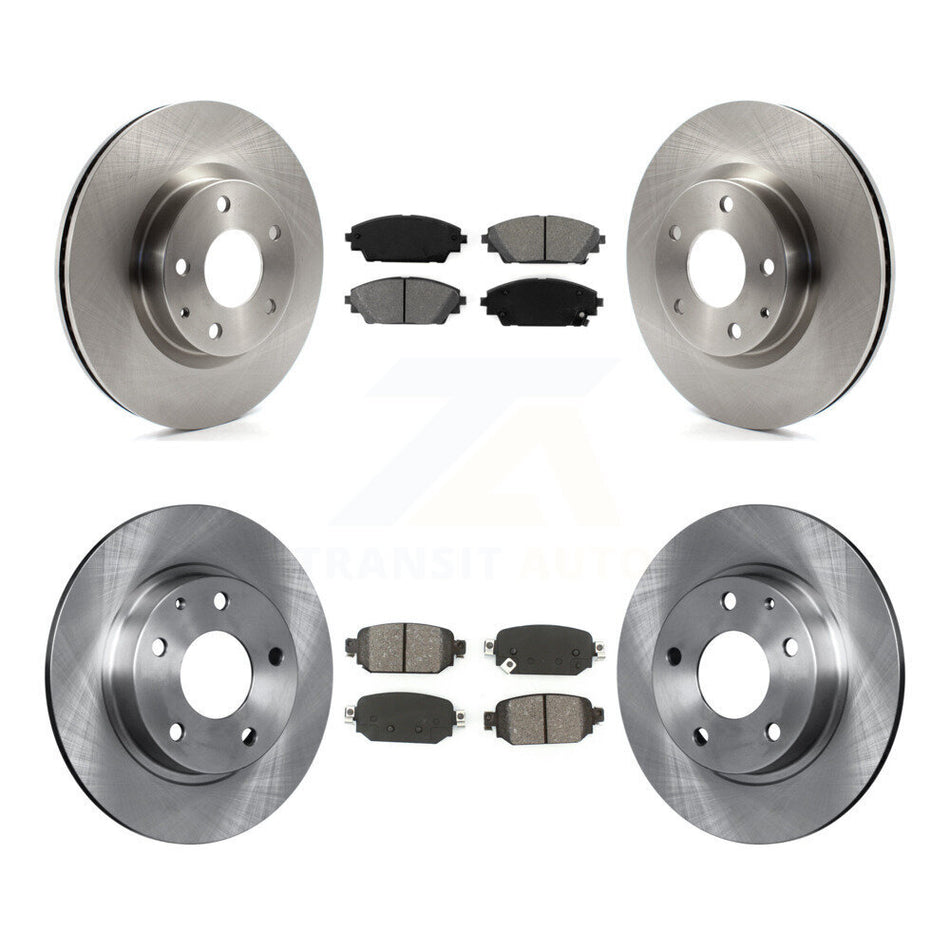 Front Rear Disc Brake Rotors And Semi-Metallic Pads Kit For 2019-2021 Mazda CX-3 AWD K8S-102706
