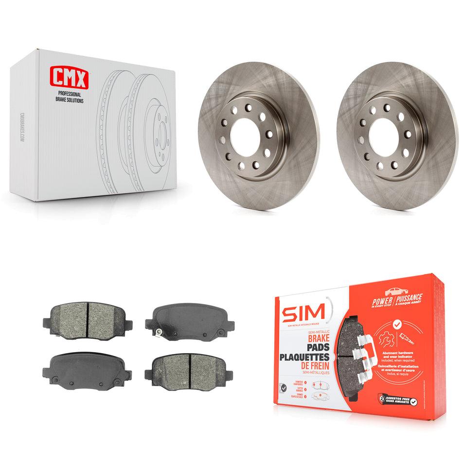 Rear Disc Brake Rotors And Semi-Metallic Pads Kit For Jeep Cherokee Chrysler 200 K8S-102717