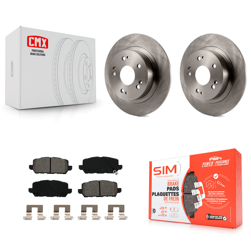 Rear Disc Brake Rotors And Semi-Metallic Pads Kit For 2016-2022 Honda HR-V K8S-102719