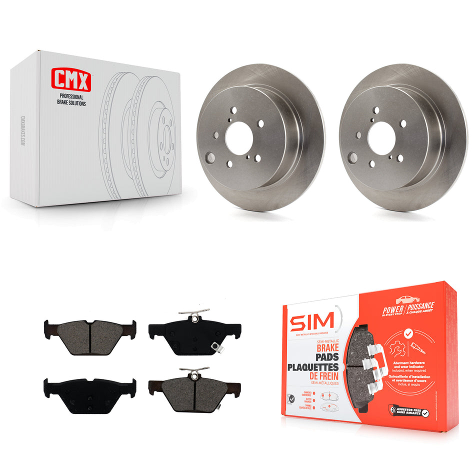 Rear Disc Brake Rotors And Semi-Metallic Pads Kit For Subaru Crosstrek K8S-102725