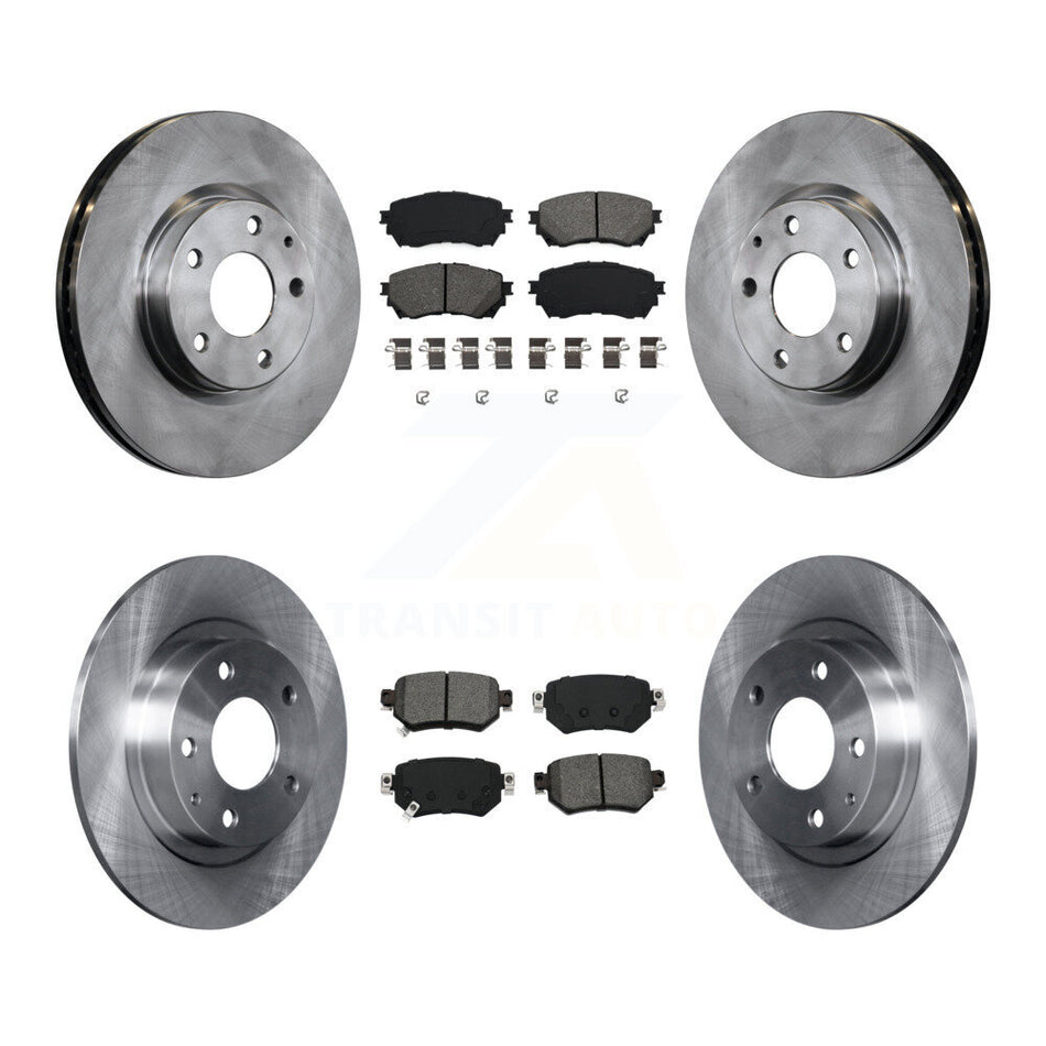 Front Rear Disc Brake Rotors And Semi-Metallic Pads Kit For 2016-2018 Mazda 6 K8S-102737