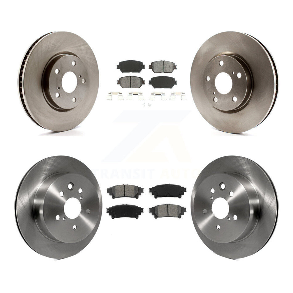 Front Rear Disc Brake Rotors And Semi-Metallic Pads Kit (6Pc) For 2014 Lexus IS250 C F Sport K8S-102743