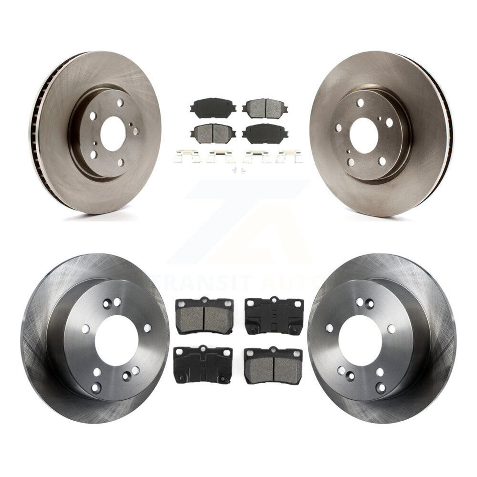 Front Rear Disc Brake Rotors And Semi-Metallic Pads Kit (6Pc) For Lexus IS250 Vehicles Built USA Market K8S-102744
