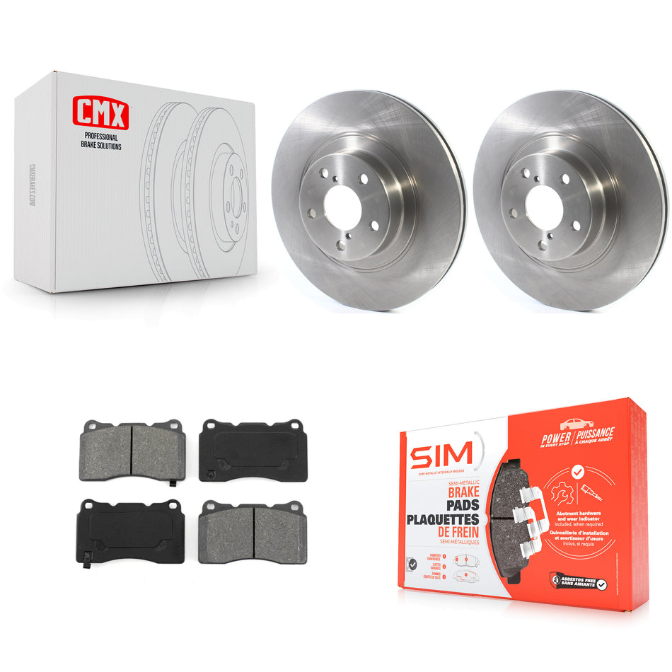 Front Disc Brake Rotor And Semi-Metallic Pad Kit For 2019 Toyota 86 Without Brembo Brakes K8S-102759