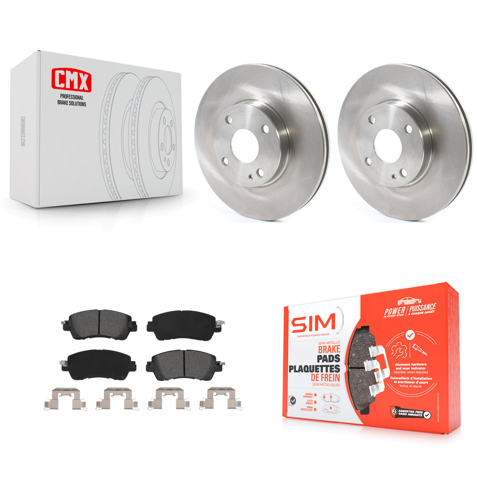 Front Disc Brake Rotors And Semi-Metallic Pads Kit For Toyota Yaris iA Scion K8S-102769