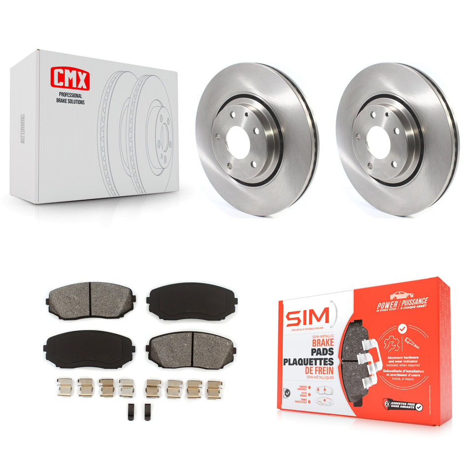 Front Disc Brake Rotors And Semi-Metallic Pads Kit For Mazda CX-5 CX-9 K8S-102775