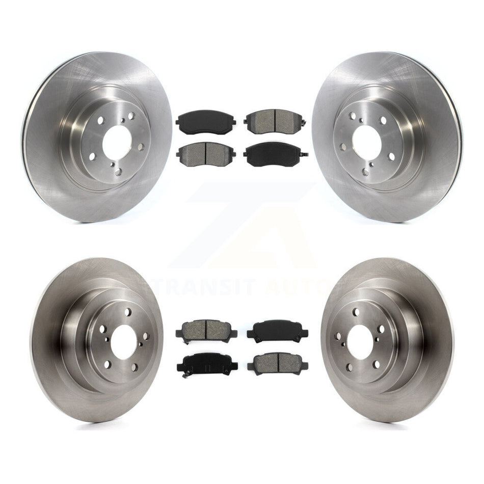 Front Rear Disc Brake Rotors And Semi-Metallic Pads Kit For 2005-2006 Subaru Baja Turbocharged With 292mm Diameter Rotor K8S-102796
