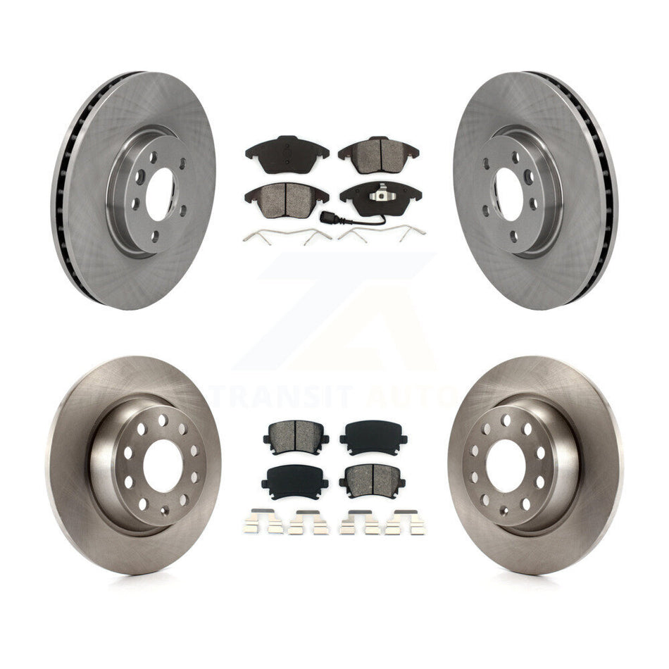 Front Rear Disc Brake Rotors And Semi-Metallic Pads Kit For Volkswagen CC With 340mm Diameter Rotor K8S-102802