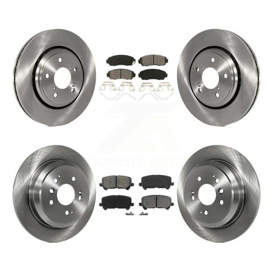 Front Rear Disc Brake Rotors And Semi-Metallic Pads Kit For 2019-2022 Honda Passport K8S-102804
