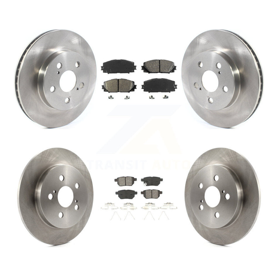 Front Rear Disc Brake Rotors And Semi-Metallic Pads Kit For Toyota Corolla Prius Prime K8S-102812
