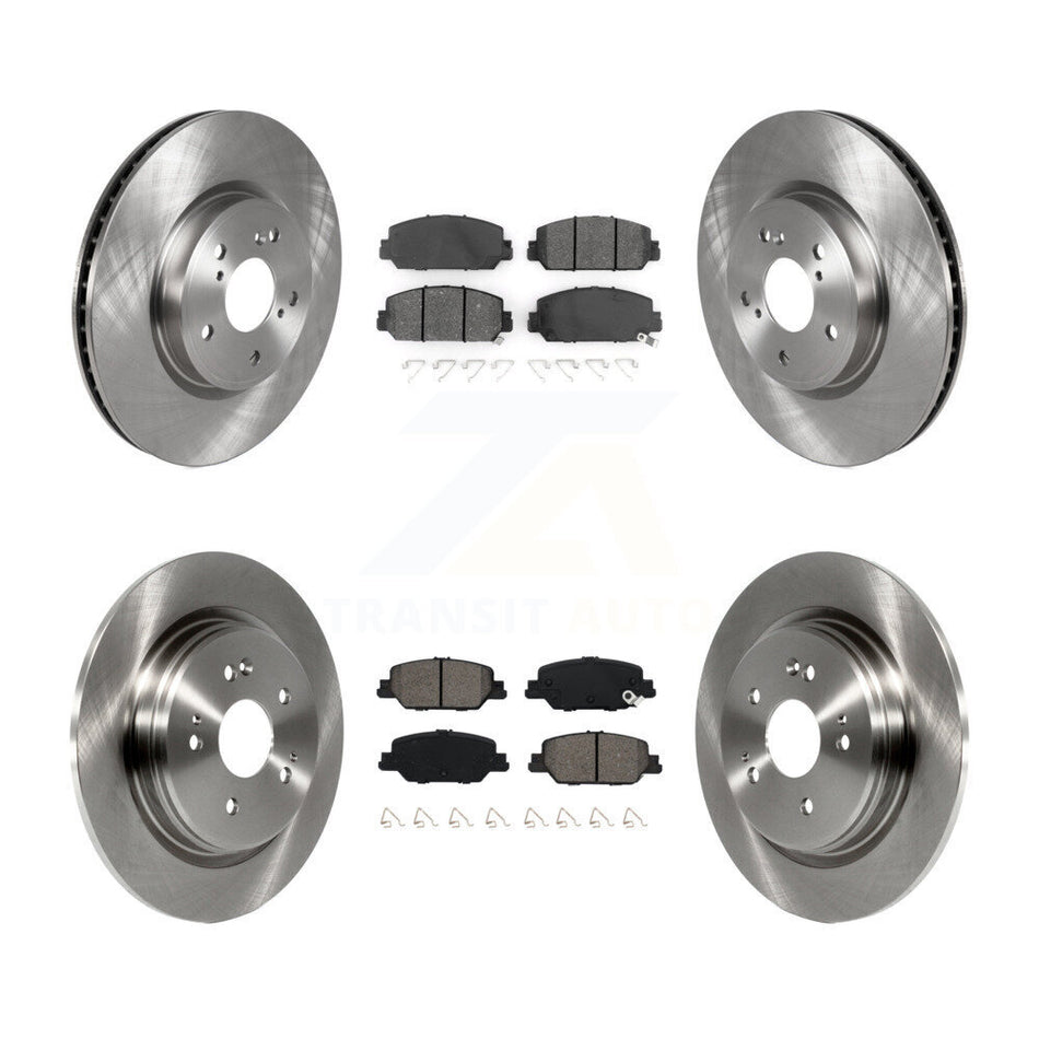 Front Rear Disc Brake Rotors And Semi-Metallic Pads Kit For Honda CR-V K8S-102814