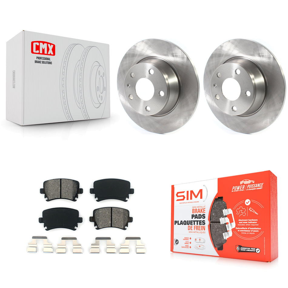 Rear Disc Brake Rotors And Semi-Metallic Pads Kit For Audi TT Quattro With 286mm Diameter Rotor K8S-102822