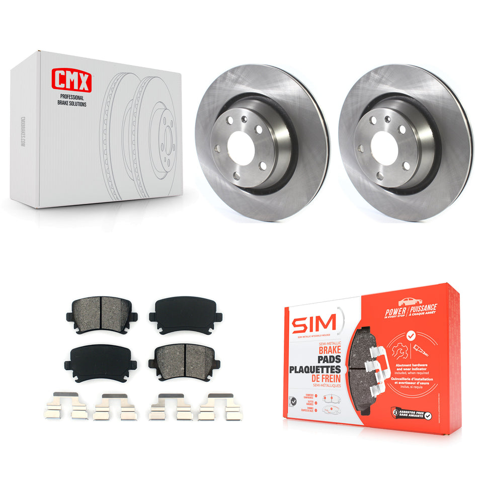Rear Disc Brake Rotors And Semi-Metallic Pads Kit For Audi TT Quattro RS K8S-102824