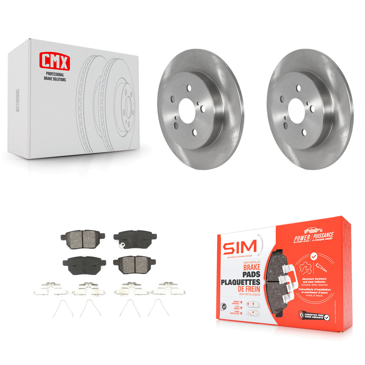 Rear Brake Rotors Semi-Metallic Pad Kit For Toyota Corolla 2.0L With Manual Parking K8S-102829