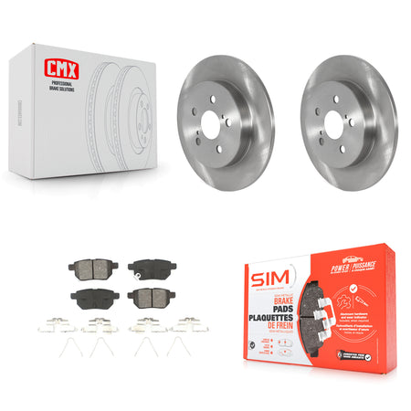 Rear Brake Rotors Semi-Metallic Pad Kit For Toyota Corolla 2.0L With Manual Parking K8S-102829