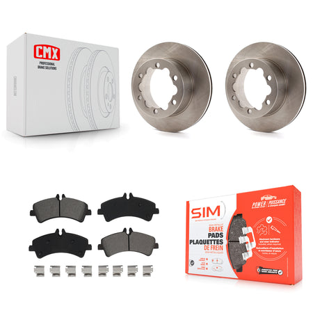 Rear Brake Rotor Semi-Metallic Pad Kit For Sprinter 3500 Mercedes-Benz Dodge Freightliner K8S-102846