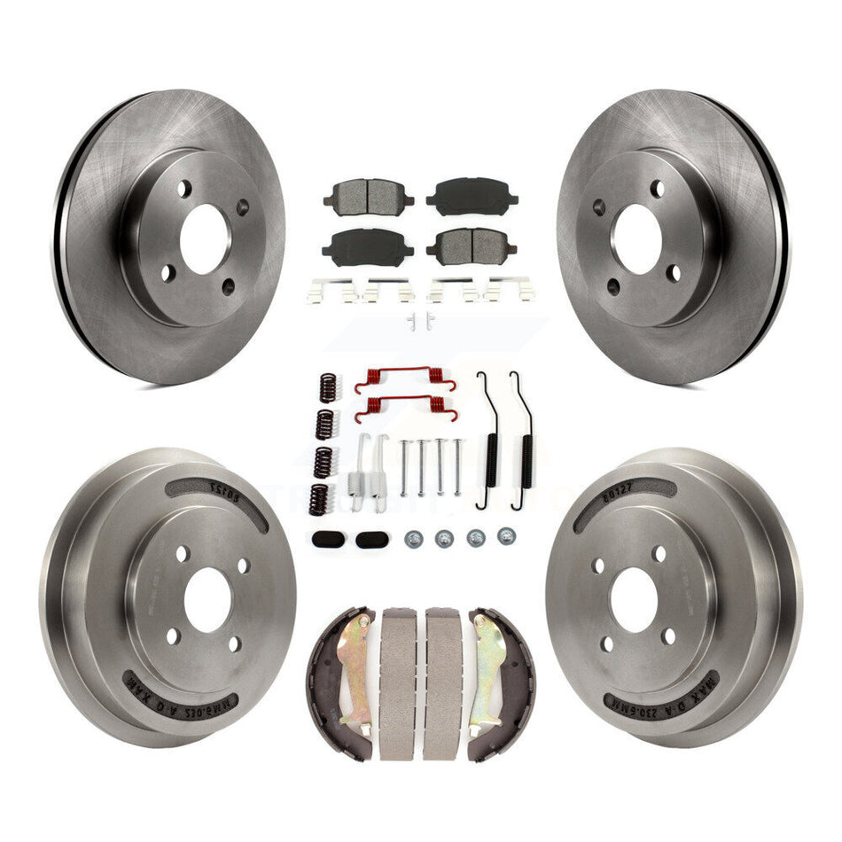 Front Rear Disc Brake Rotors Semi-Metallic Pads And Drum Kit (7Pc) For Chevrolet Cobalt Pontiac G5 K8S-102848