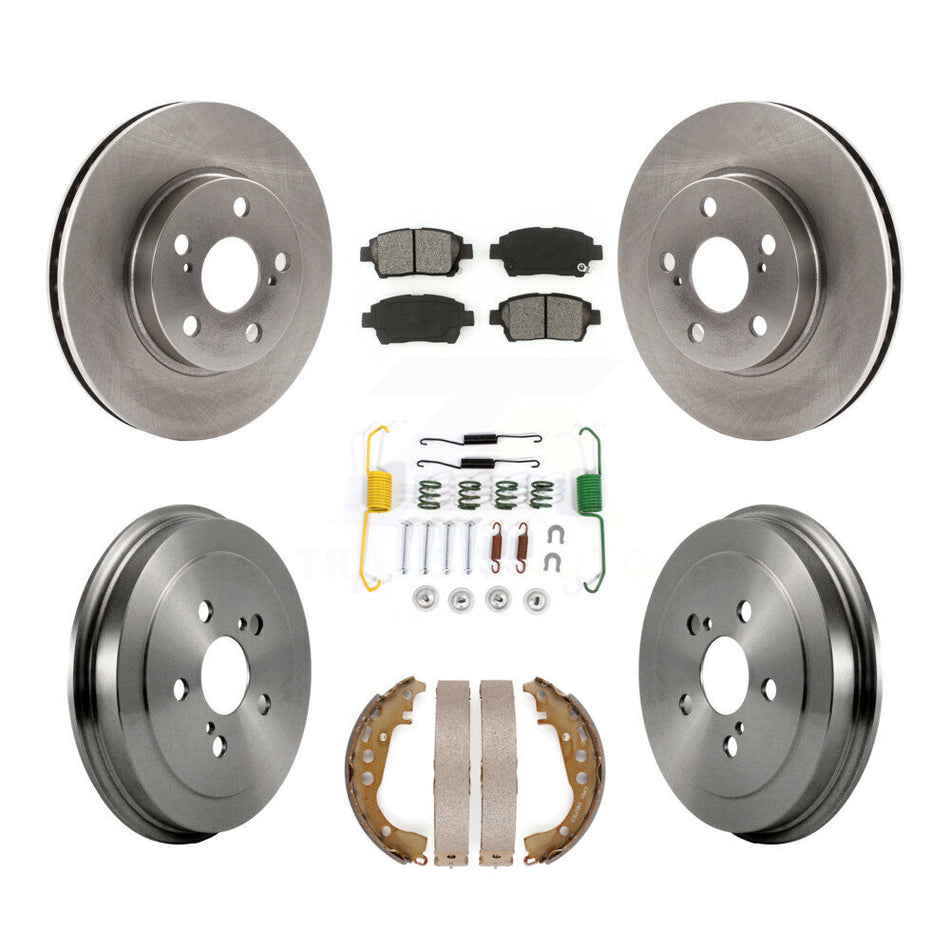 Front Rear Disc Brake Rotors Semi-Metallic Pad & Drum Kit (7Pc) For 2000 Toyota Celica GT K8S-102850
