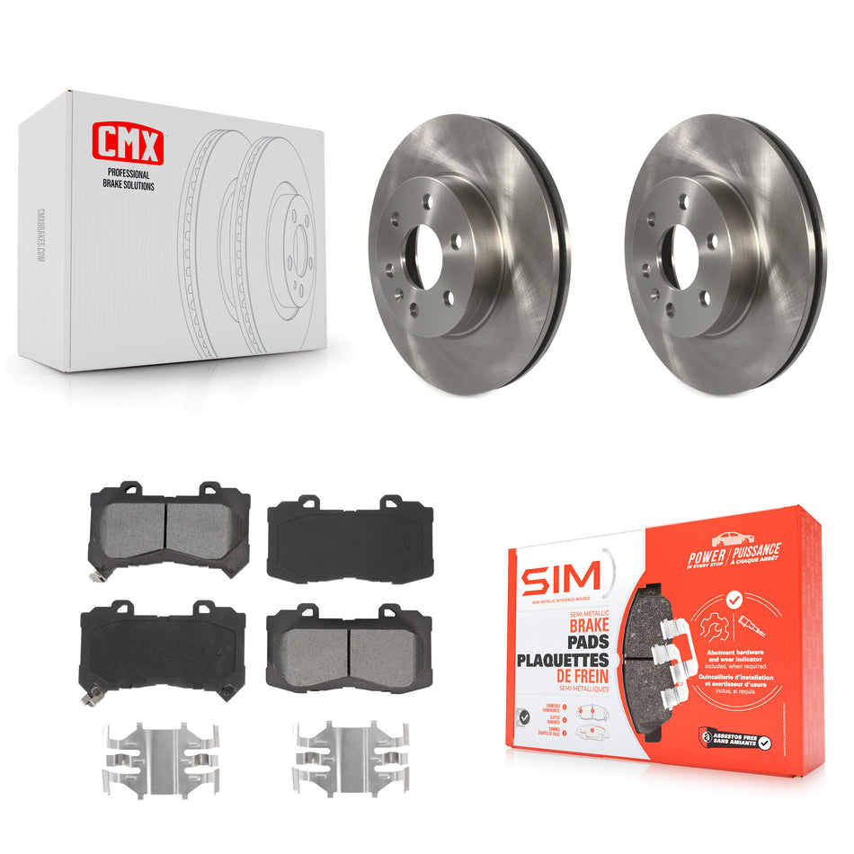 Front Disc Brake Rotors And Semi-Metallic Pads Kit For 2015-2020 Chevrolet Colorado GMC Canyon K8S-102855