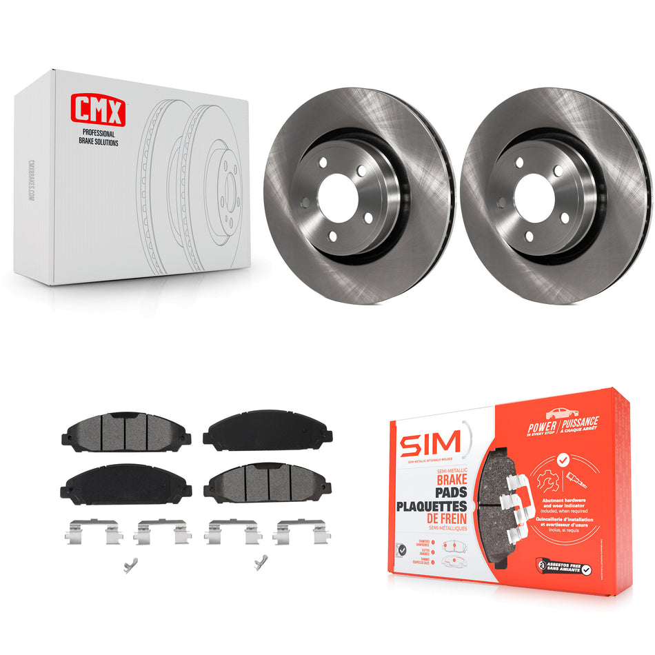 Front Disc Brake Rotors And Semi-Metallic Pads Kit For Ford Mustang K8S-102857