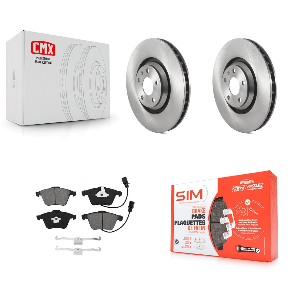 Front Disc Brake Rotors And Semi-Metallic Pads Kit For Audi TT Quattro TTS K8S-102874