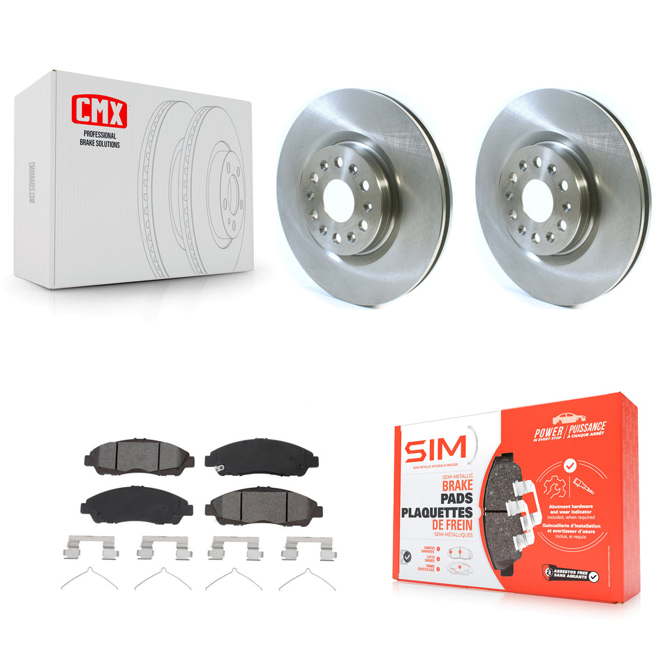 Front Disc Brake Rotors And Semi-Metallic Pads Kit For Cadillac XT5 Buick Enclave XT6 K8S-102889