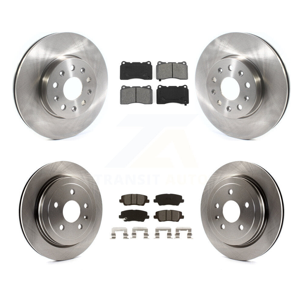 Front Rear Disc Brake Rotors And Semi-Metallic Pads Kit For Cadillac CTS K8S-102897