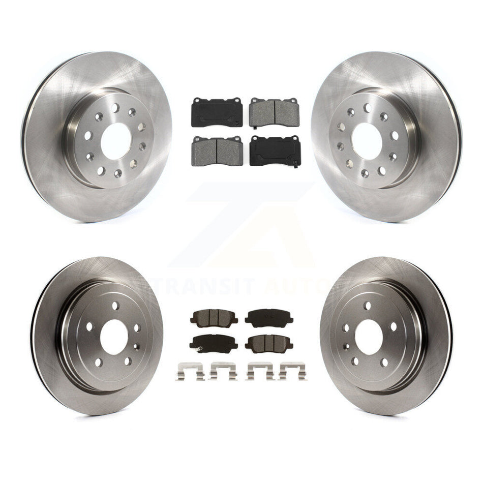 Front Rear Disc Brake Rotors And Semi-Metallic Pads Kit For Cadillac CTS K8S-102897