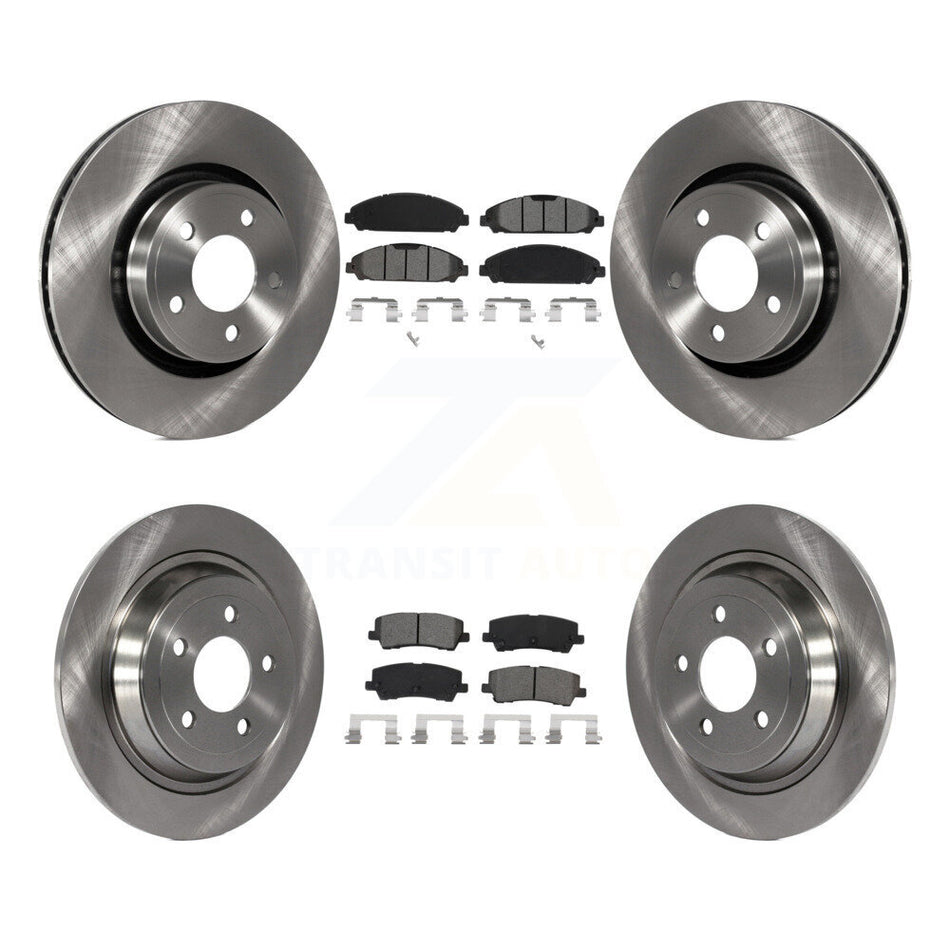 Front Rear Disc Brake Rotors And Semi-Metallic Pads Kit For Ford Mustang K8S-102902