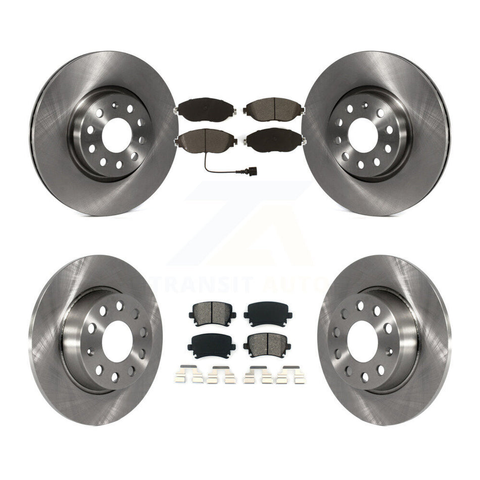 Front Rear Disc Brake Rotors And Semi-Metallic Pads Kit For 2015 Volkswagen GTI With Performance Package K8S-102908