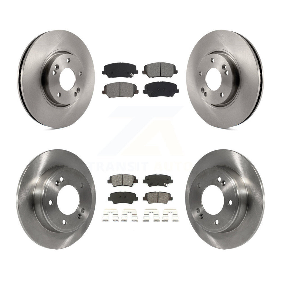 Front Rear Disc Brake Rotors And Semi-Metallic Pads Kit For Kia Forte Forte5 SX K8S-102910