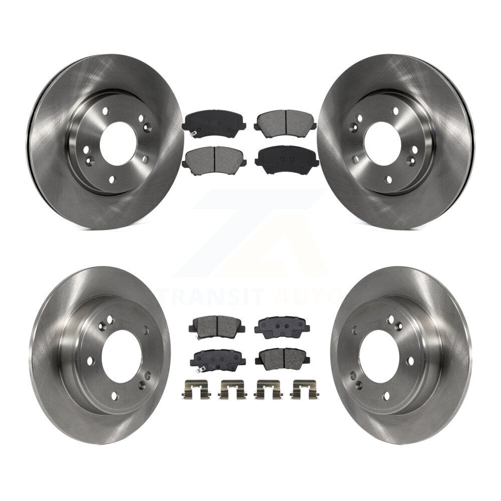 Front Rear Brake Rotor And Semi-Metallic Pad Kit For Kia Forte Hyundai Forte5 Veloster GT K8S-102924