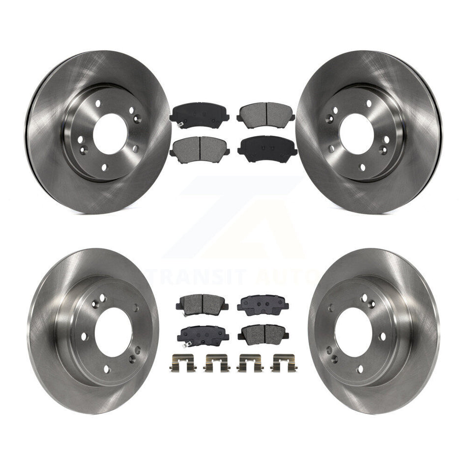 Front Rear Brake Rotor And Semi-Metallic Pad Kit For Kia Forte Hyundai Forte5 Veloster GT K8S-102924
