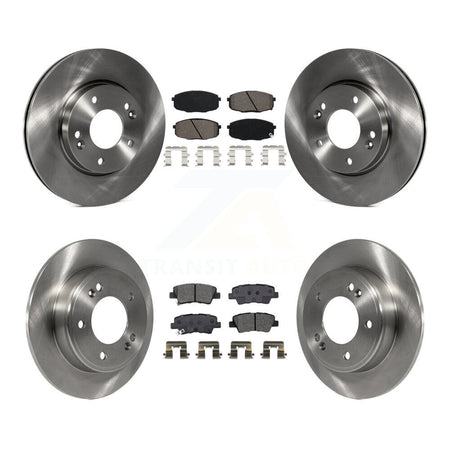 Front Rear Brake Rotor & Semi-Metallic Pad Kit For Kia Hyundai Forte Kona Soul Elantra GT K8S-102926
