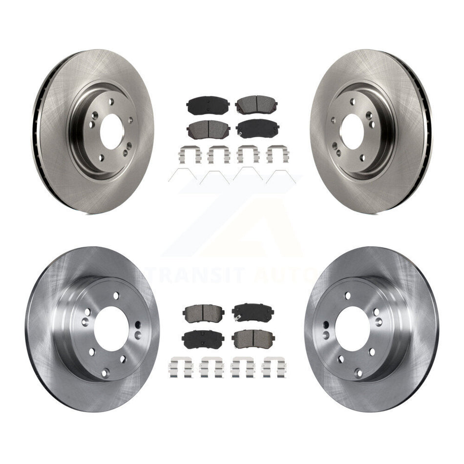 Front Rear Disc Brake Rotors And Semi-Metallic Pads Kit For Kia Optima With Manual Parking K8S-102928
