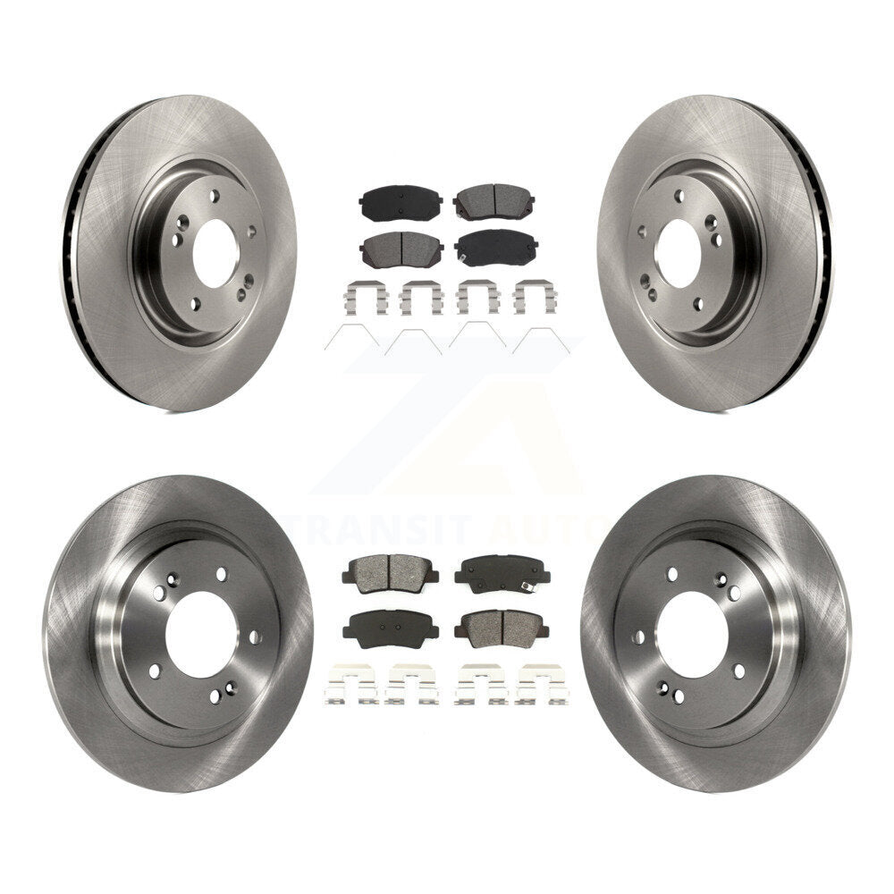 Front Rear Disc Brake Rotors And Semi-Metallic Pad Kit For 2016 Hyundai Sonata GAS engine K8S-102929