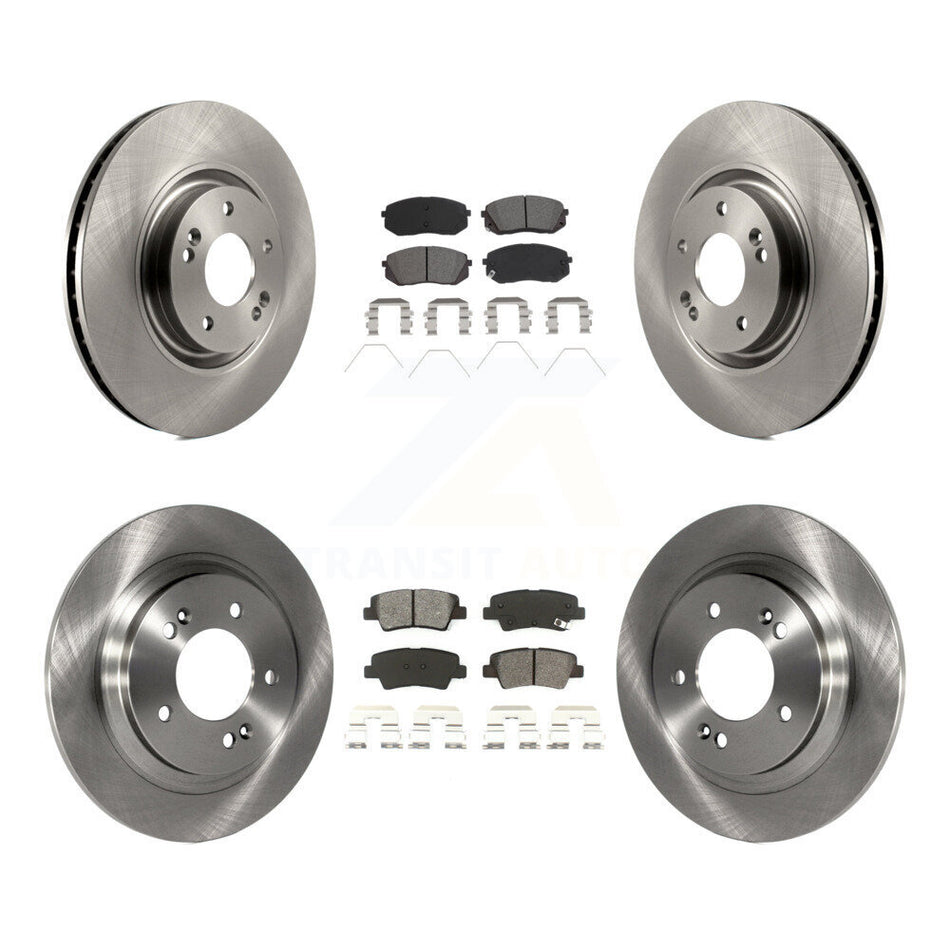 Front Rear Disc Brake Rotors And Semi-Metallic Pad Kit For 2016 Hyundai Sonata GAS engine K8S-102929