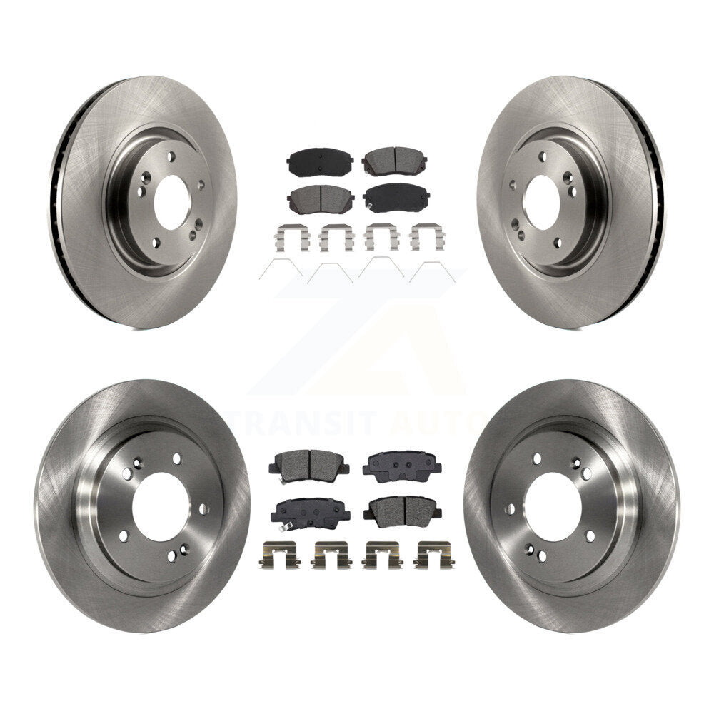 Front Rear Brake Rotor & Semi-Metallic Pad Kit For Kia Optima With Electric Parking K8S-102930