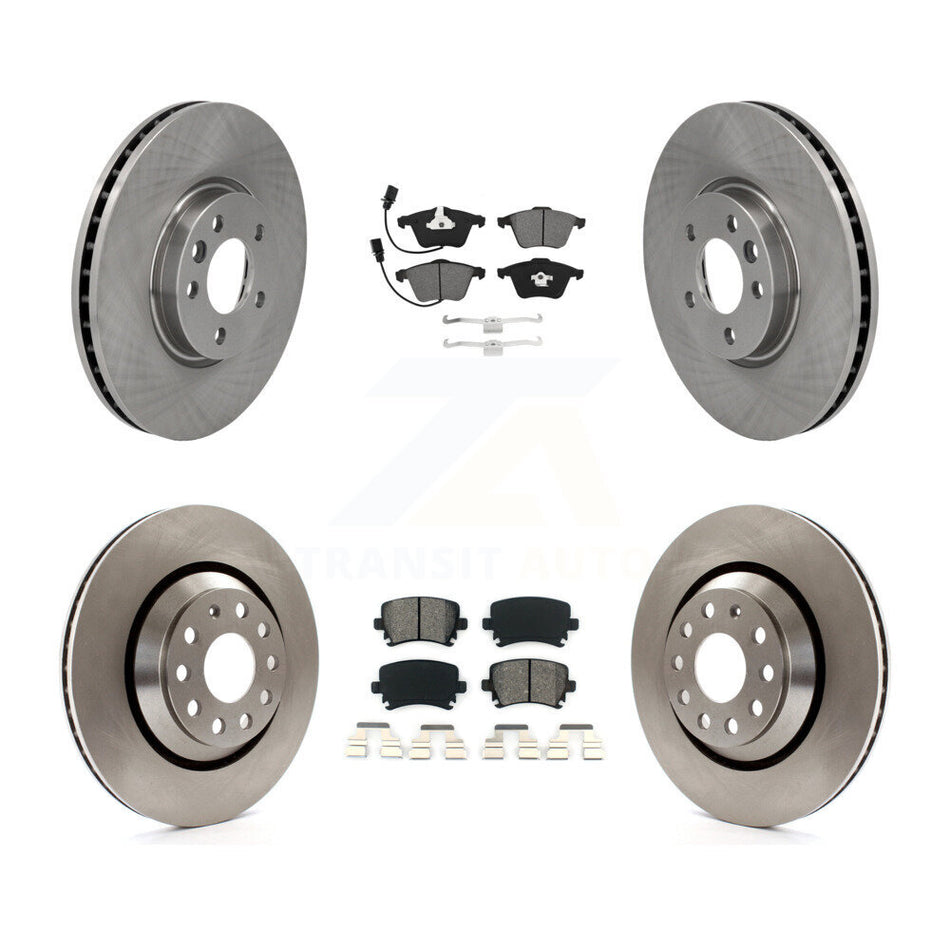 Front Rear Disc Brake Rotors And Semi-Metallic Pads Kit For Volkswagen CC K8S-102931