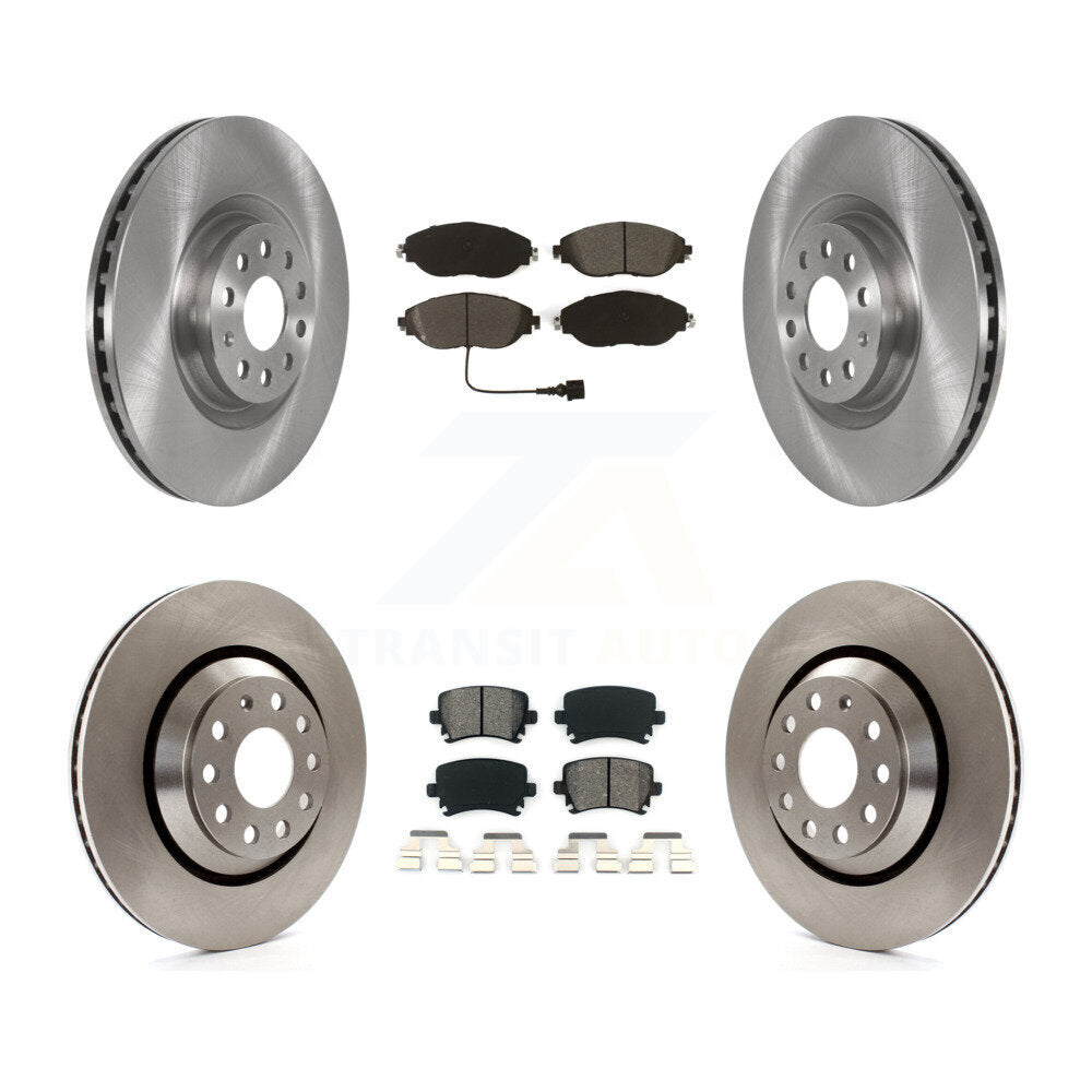 Front Rear Disc Brake Rotors And Semi-Metallic Pads Kit For Volkswagen GTI K8S-102942