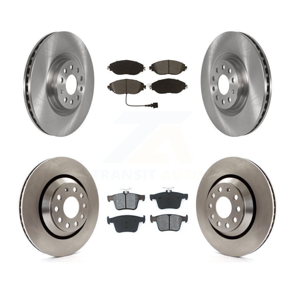 Front Rear Brake Rotor & Semi-Metallic Pad Kit For Audi Q3 Volkswagen Golf R Arteon S3 A3 K8S-102943
