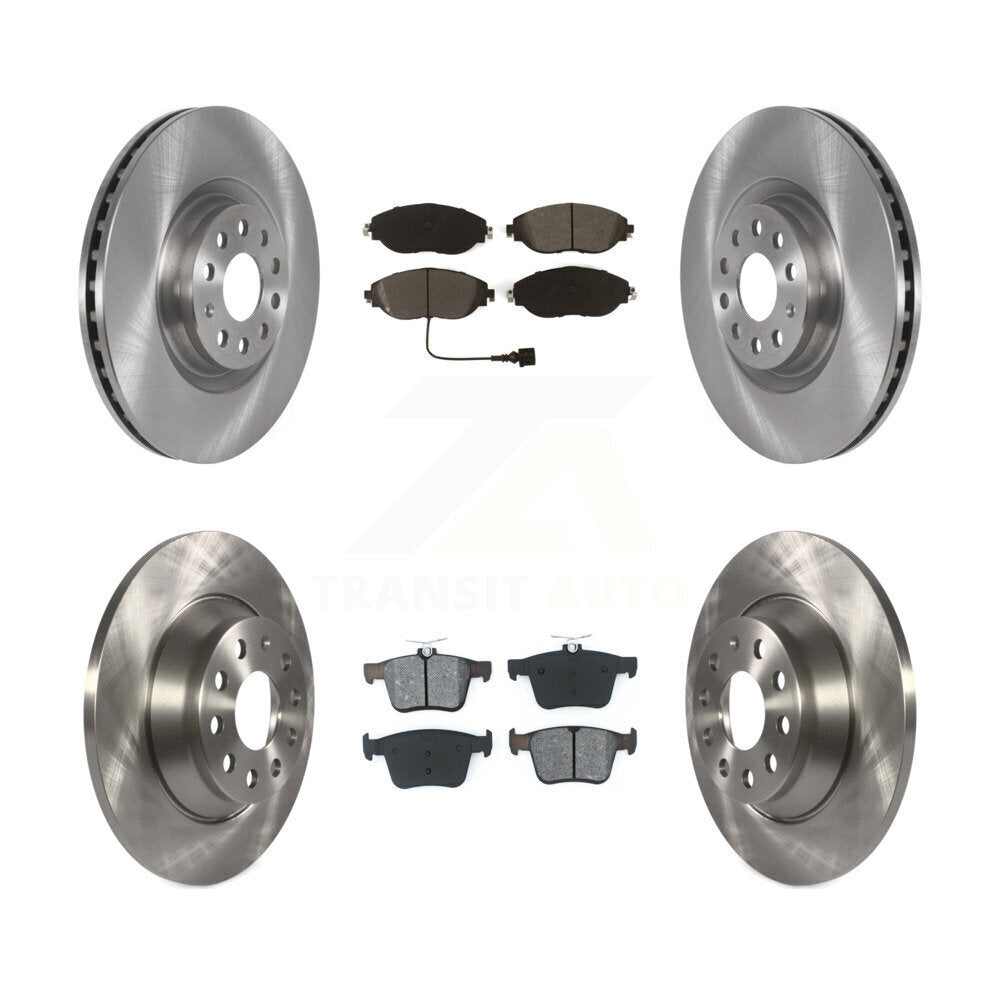Front Rear Disc Brake Rotors And Semi-Metallic Pads Kit For Volkswagen Tiguan Jetta K8S-102944